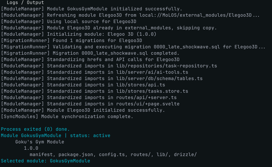 Logs fullscreen view